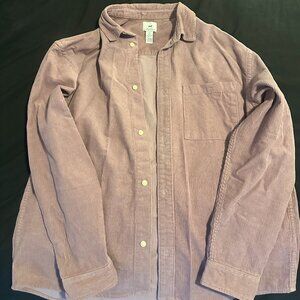 H&M Cordorouy Shirt Large Lavender Purple NEW never worn